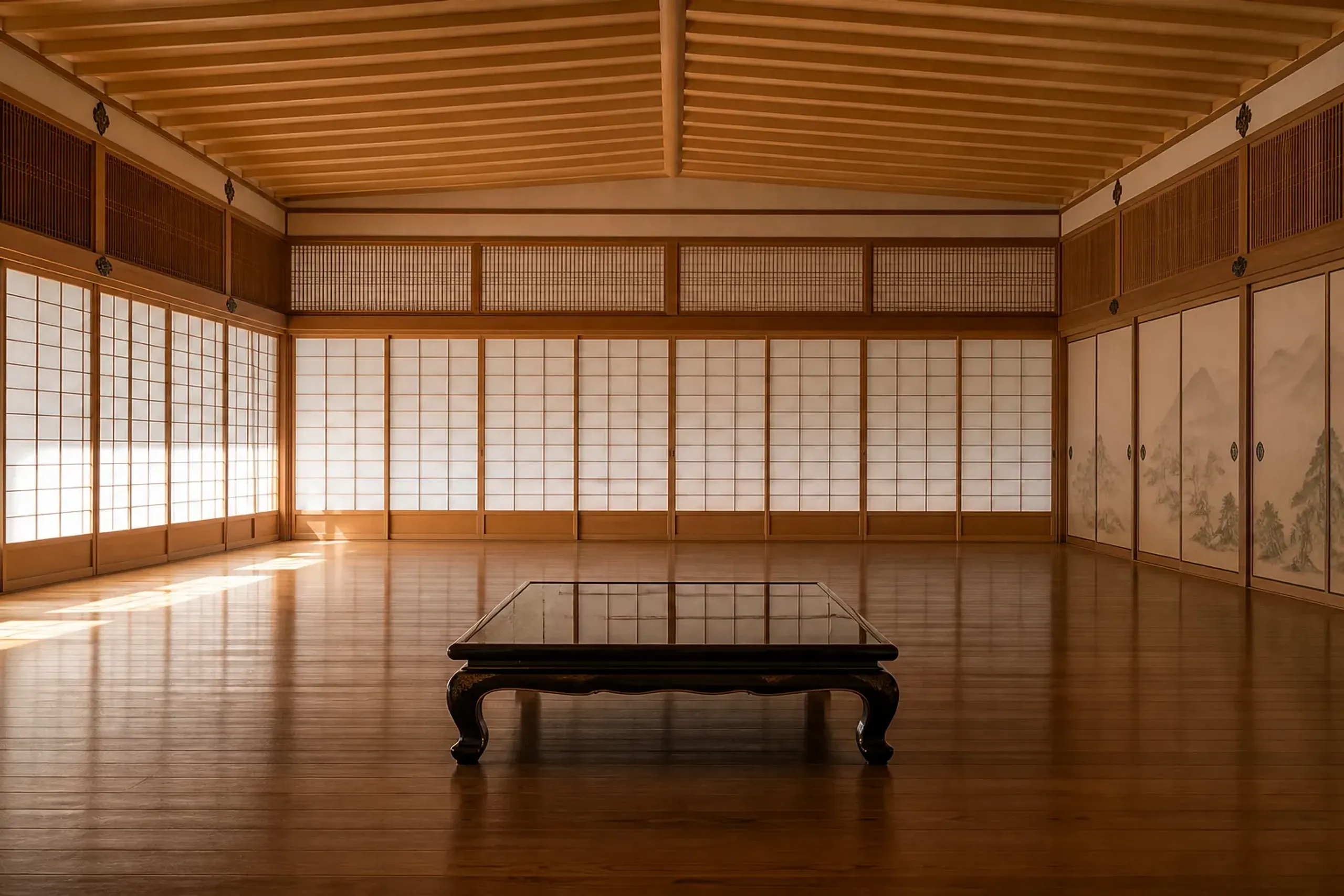 The Kyoto State Guest House, completed in 2005, offers publi