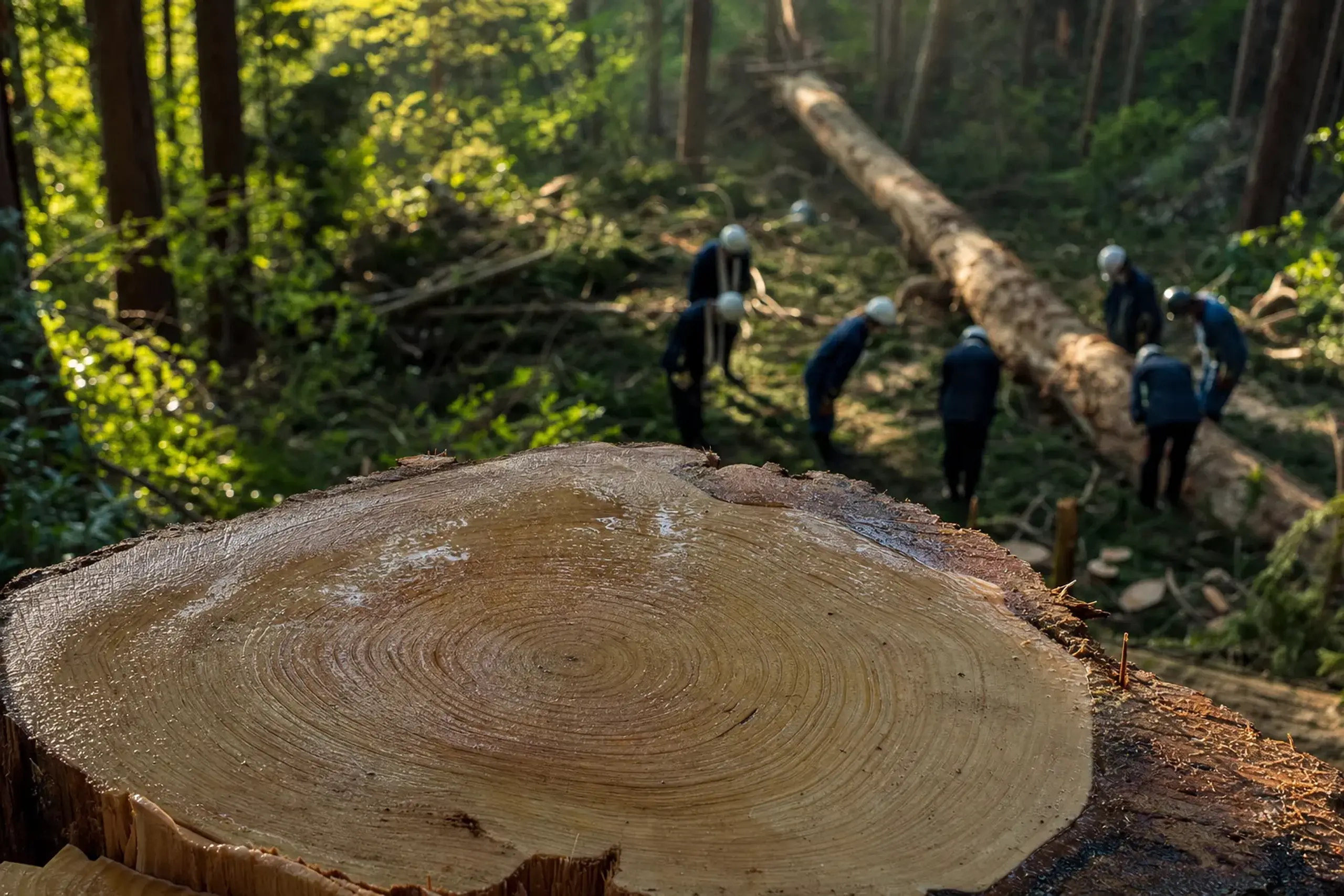 What happens next is almost as remarkable as the felling.