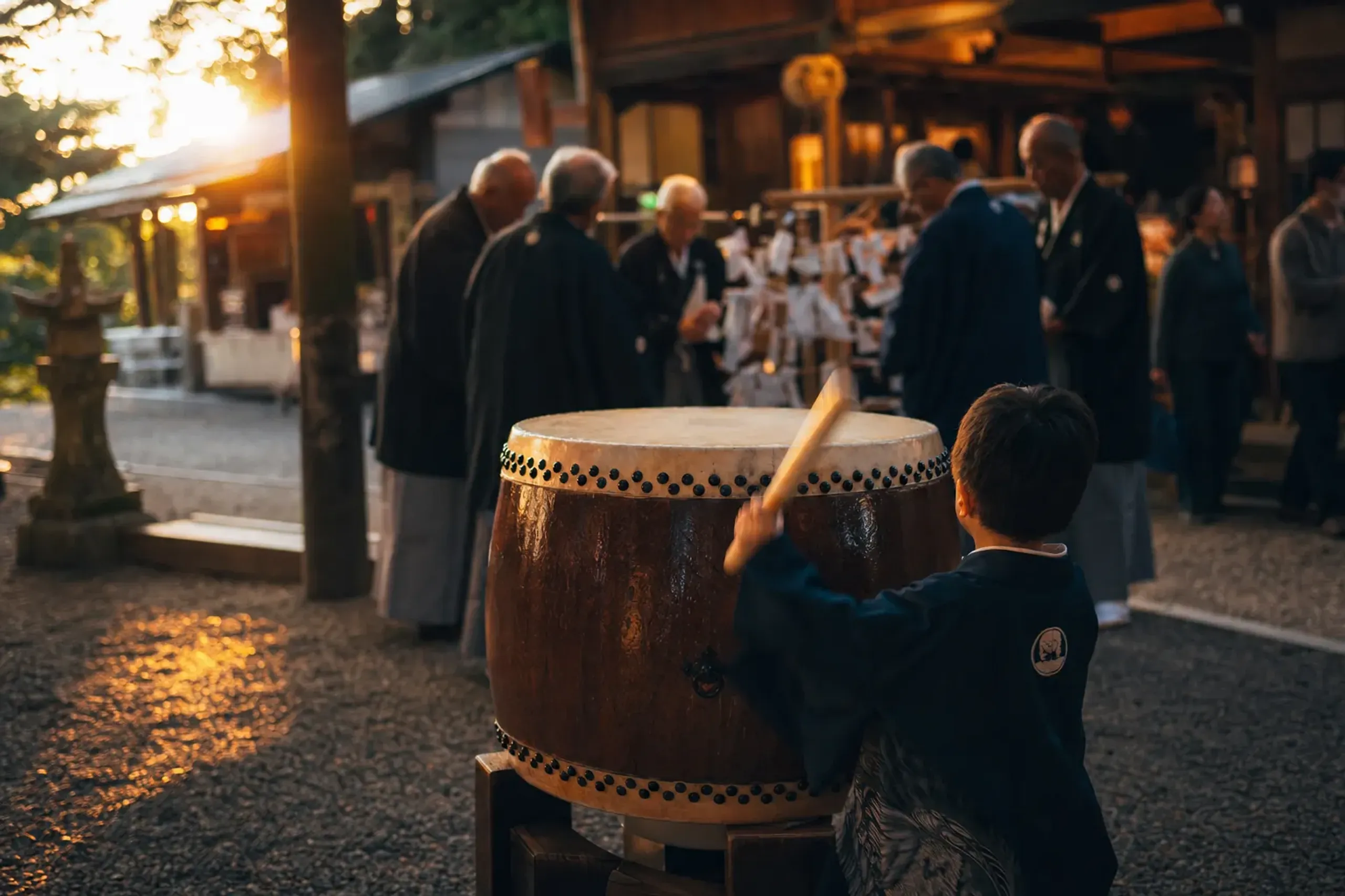 An early drum opens the day. The lot ceremony, held