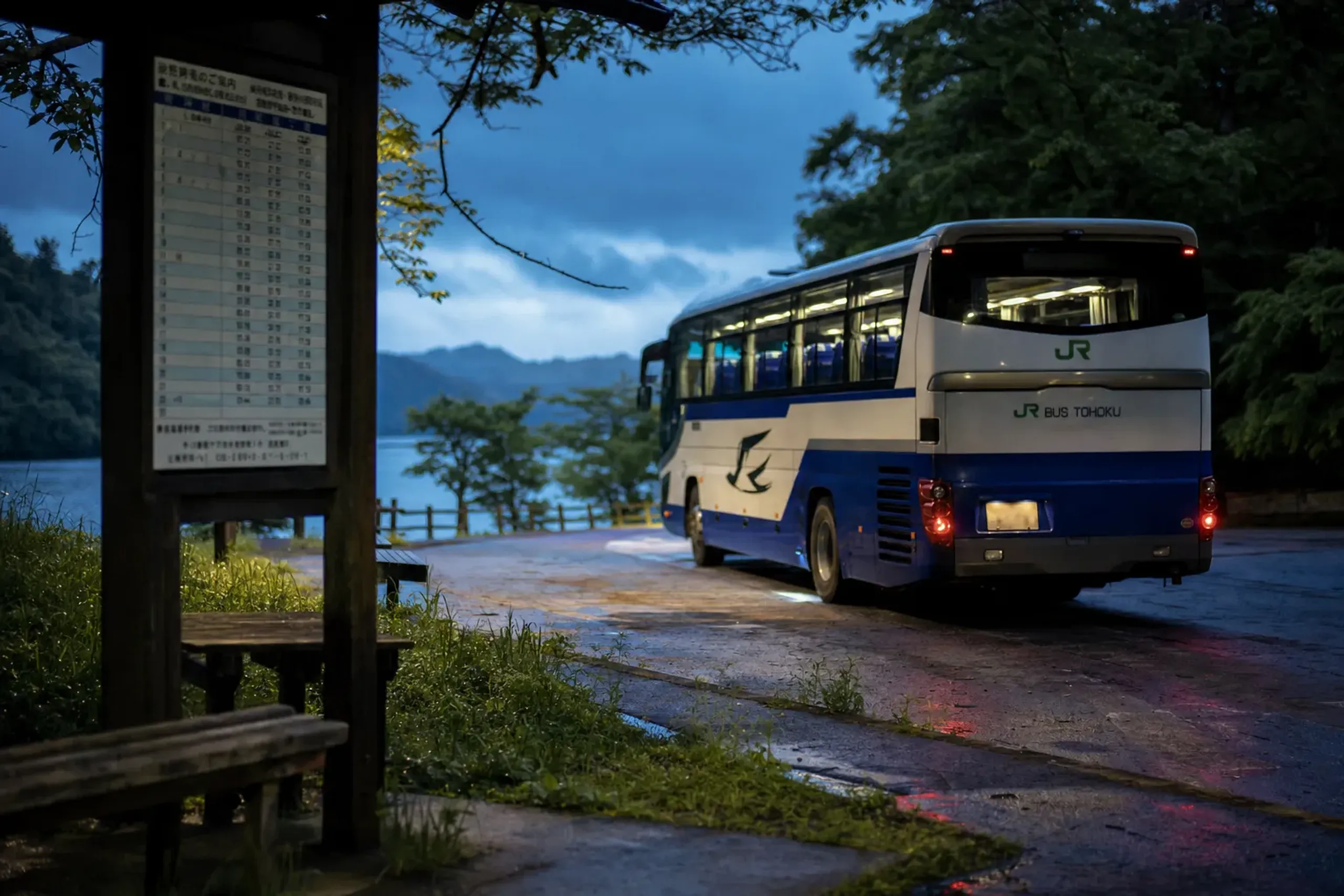Public transport exists, and JR Bus Tohoku publishes seasona