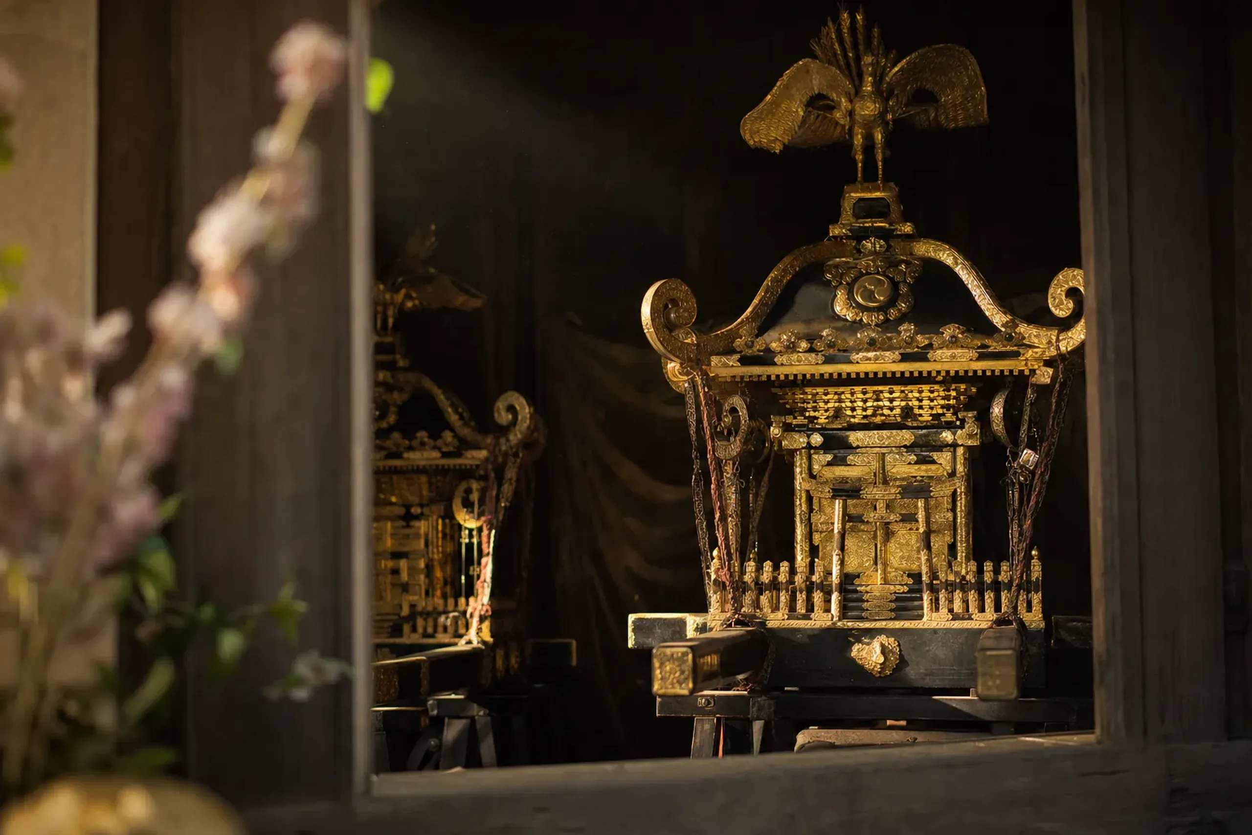 Two of the shrine’s main mikoshi were donated in 1950