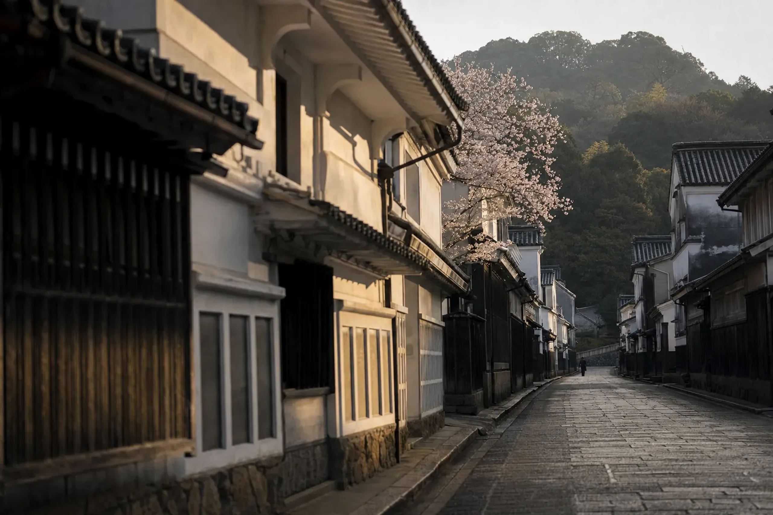 That is why the street looks heavy for a town