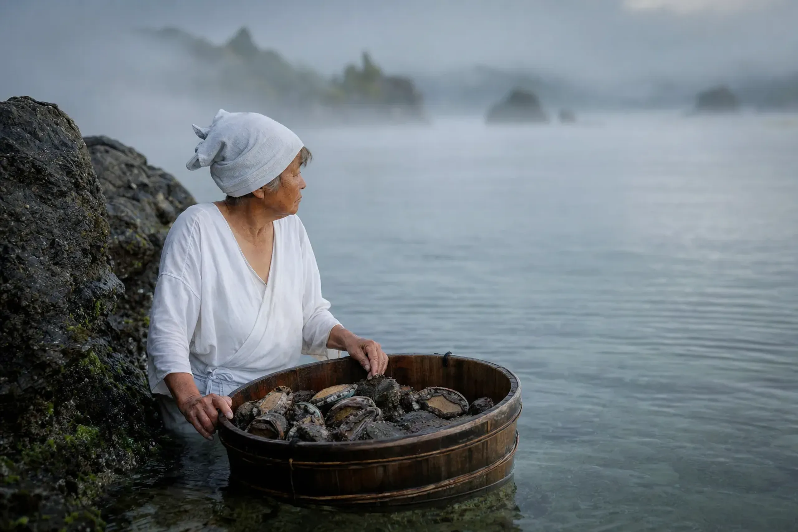 Ama are traditional women free-divers, and Toba is one of