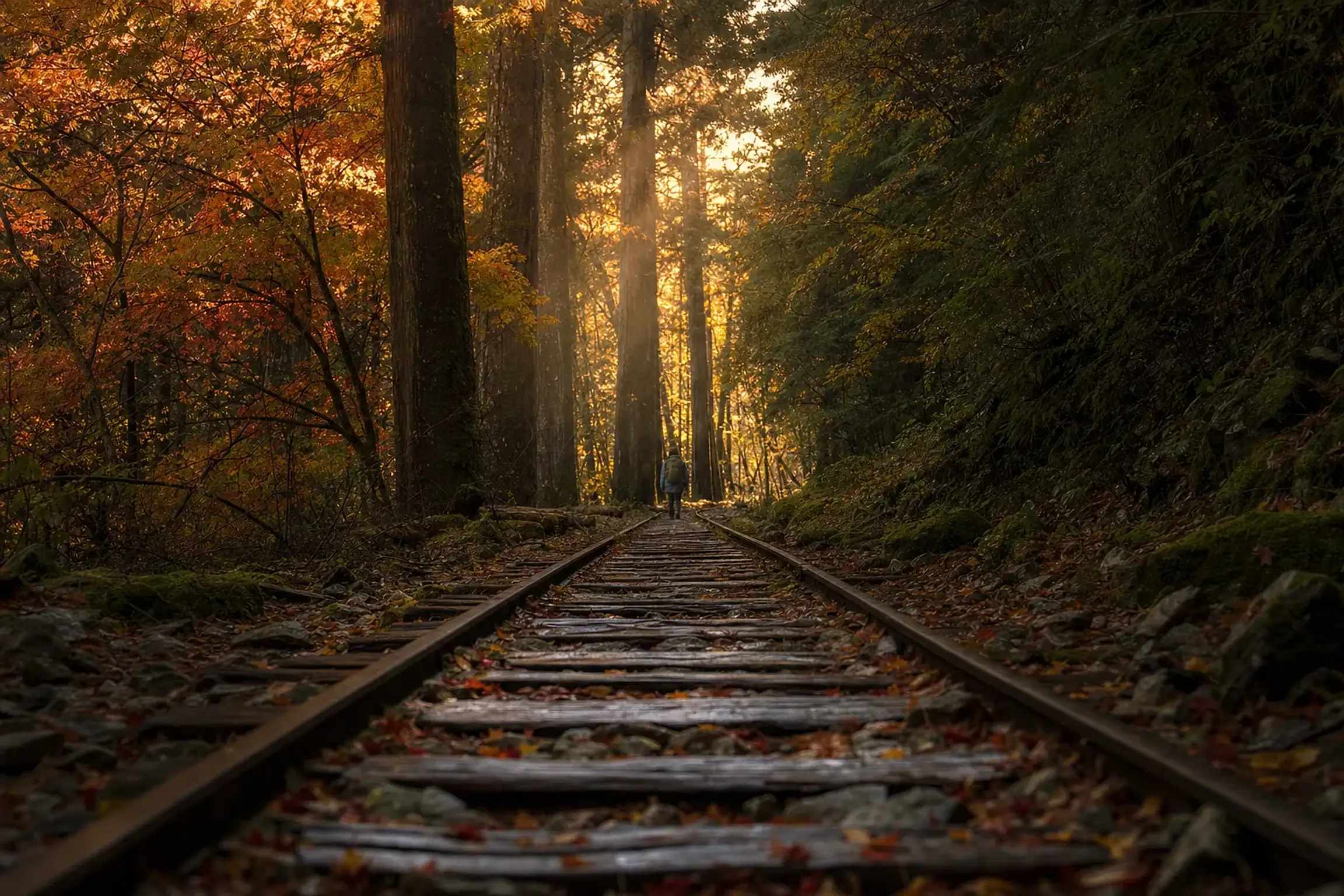 The route begins with a long approach along the old