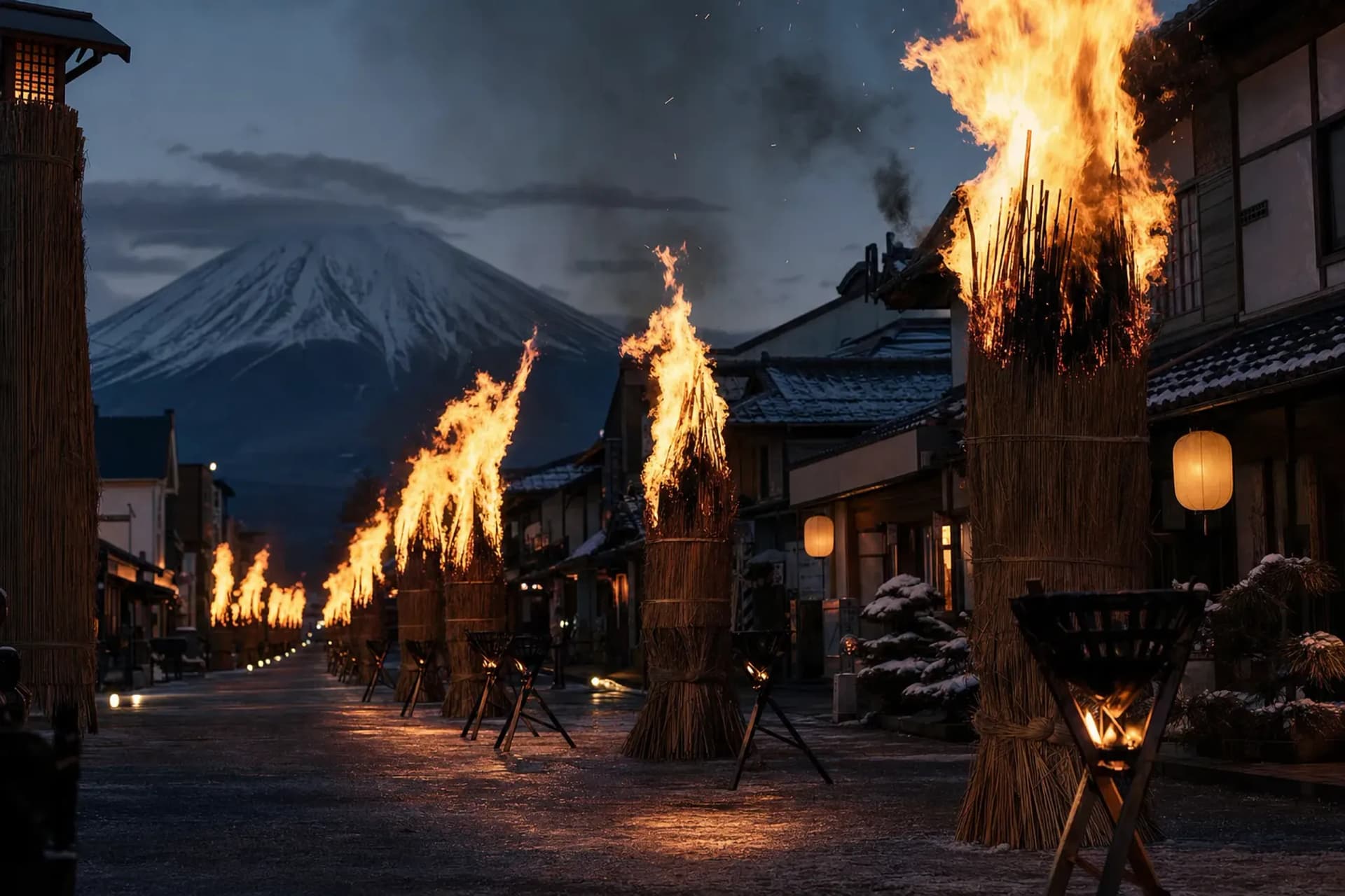 Yoshida Fire Festival: A Street of Torches at Fuji's Foot