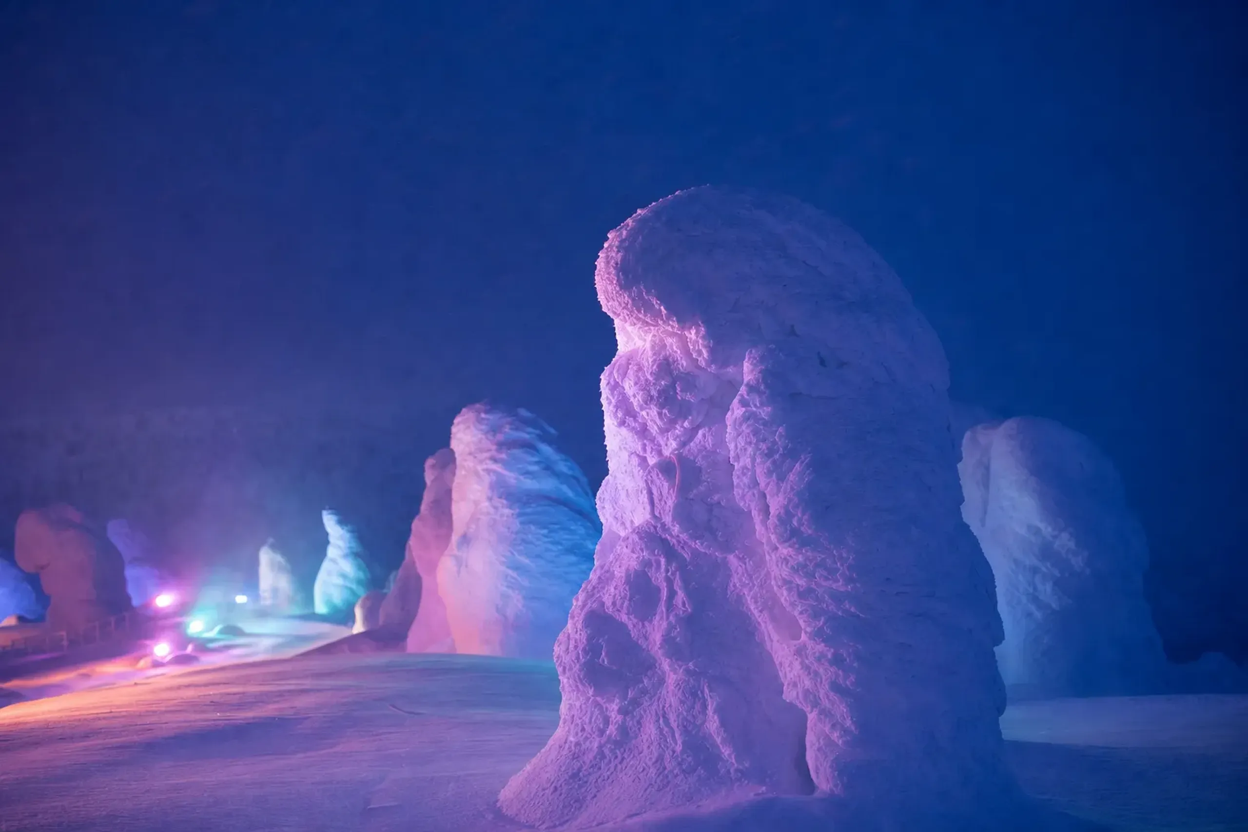 The Zao Juhyo Light-up runs on selected dates—generally week