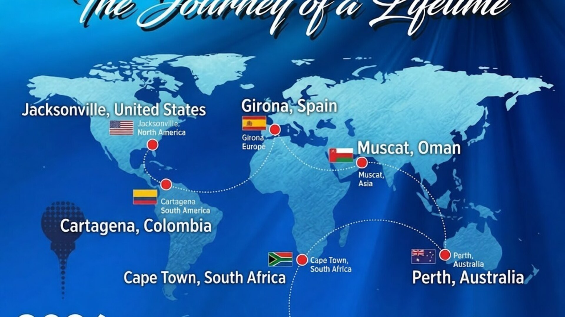 The map of the locations in the ICT Tournament 2026