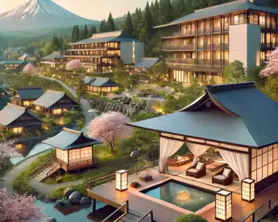 Hakone hot springs This is image Japan traditional ryokan in HAKONE　ឯកជន　village