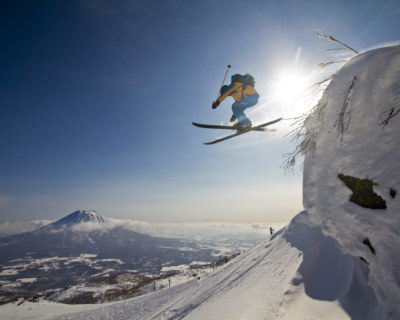 Niseko skiing man photo