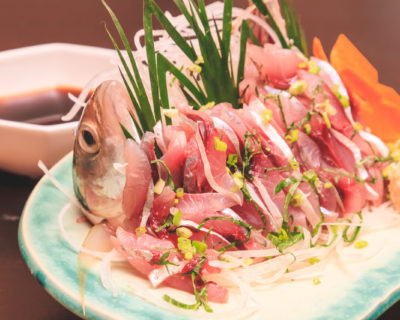 Mackerel sashimi, Japanese food