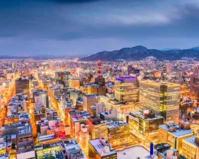 Sapporo, Japan City Skyline adventure and tranquility